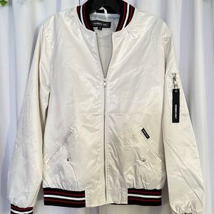 Members Only White Bomber Jacket